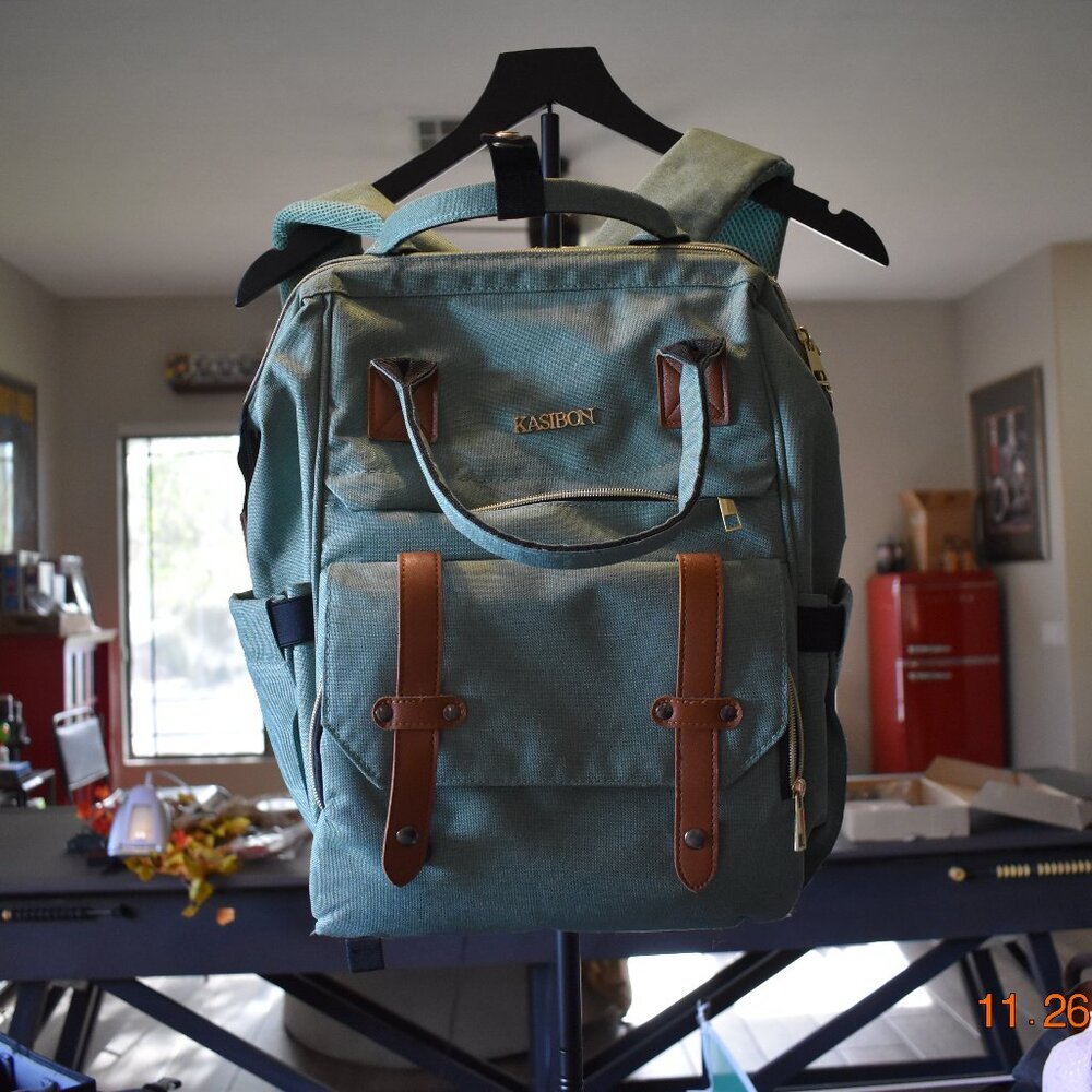 Light Blue Laptop Backpack Kasibon